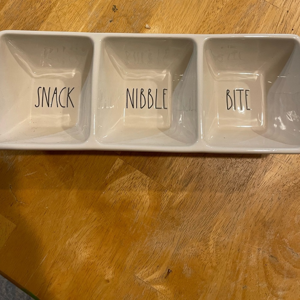 Rae Dunn SNACK NIBBLE BITE appetizer tray